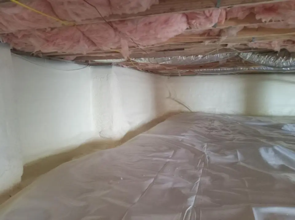 Crawl space encapsulation with closed-cell spray foam for Attic Insulation in Upper Chichester